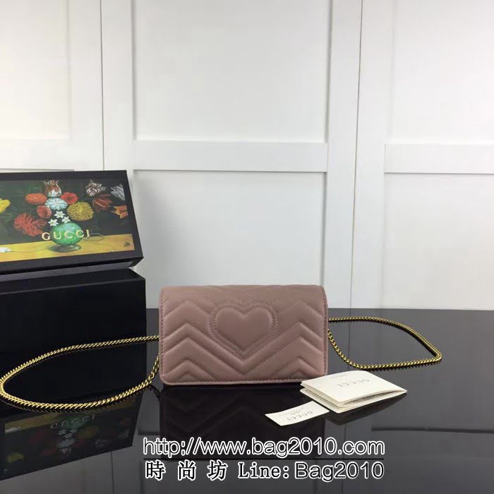 GUCCI古馳原單 新款GUCCI高仿新款專櫃品質原單貨實物實拍488426 奶茶 鏈條迷你包 HY1254